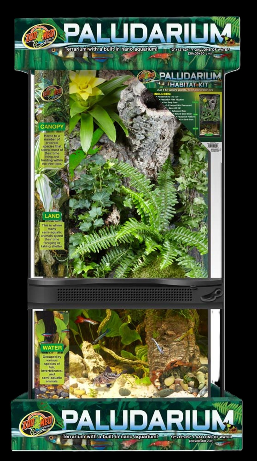 Zoo Med 4 Gallon Paludarium Terrarium & Aquarium