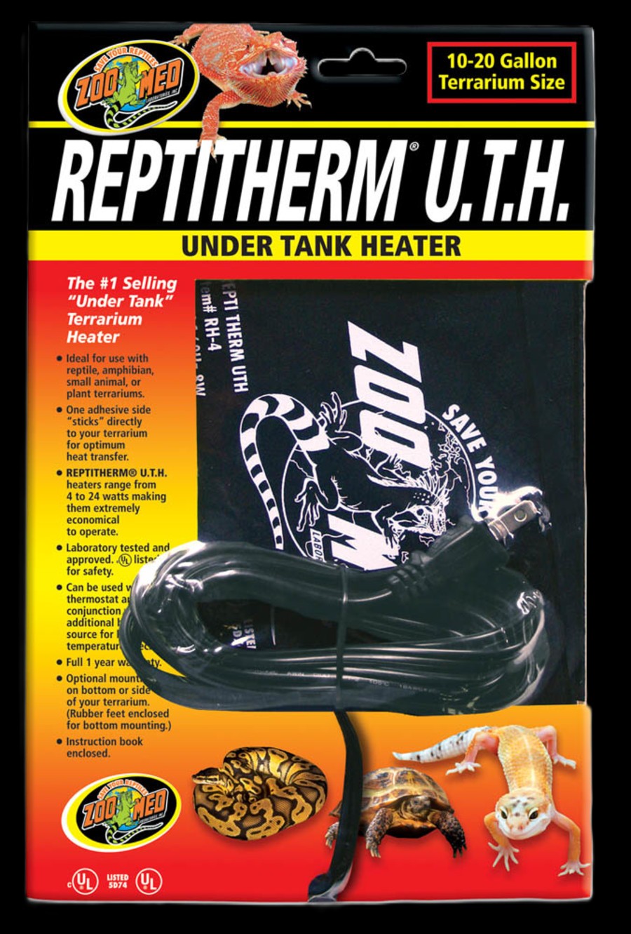 ZooMed Reptitherm UnderTank Heater 10-20gal 6x8in - 10-20gal
