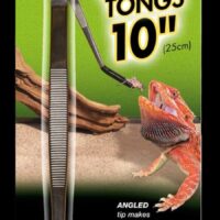 Zoo Med Laboratories Angled Stainless Steel Feeding Tongs 10 Inch
